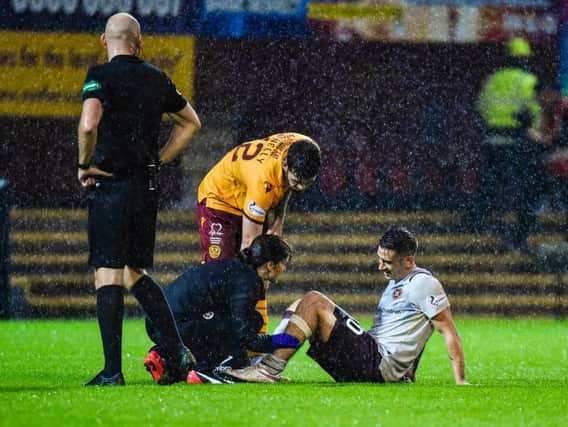 Jamie Walker was injured against Motherwell. Picture: SNS