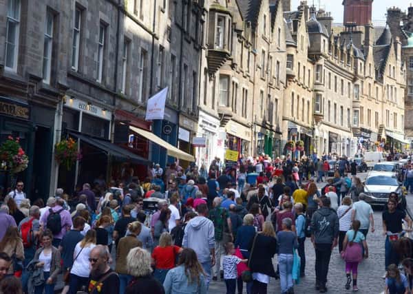 For three weeks in August the population of Edinburgh doubles. Picture: Jon Savage