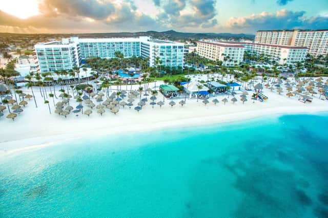 The Aruba Marriott Resort on the 20-mile long, six-mile wide Caribbean island