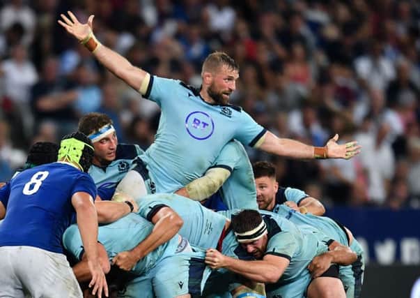 John Barclay breaks free from a scrum during Saturdays 32-3 drubbing against France