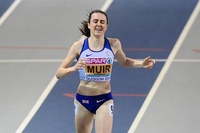 Laura Muir suffered a muscle injury during the final lap of her recent 1,500m victory at the Diamond League meeting in London. Picture: SNS.
