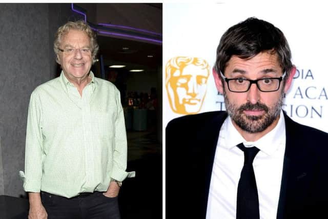 Louis Theroux and Jerry Springer are among the stars set to speak at the Edinburgh Television Festival. Pictures: Getty/PA