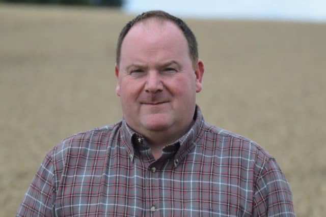 Ian Sands, chairman of combinable crops at NFU Scotland, has described harvest conditions at his Perthshire farm as "very challenging"