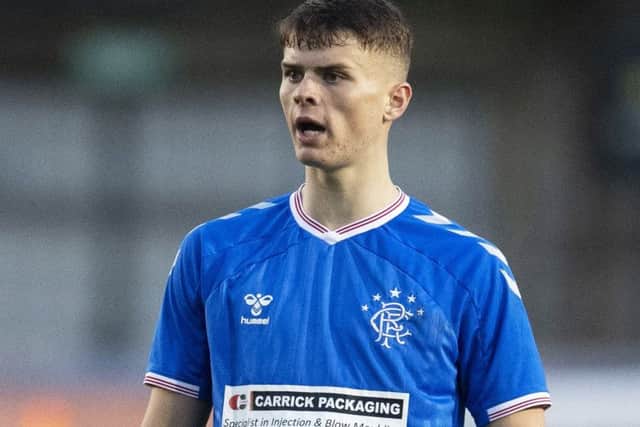 Josh McPake playing for Rangers Colts against Berwick in the Tunnocks Caramel Wafer Cup. Picture: Craig Foy/SNS