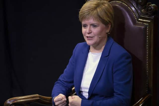 Nicola Sturgeon speaking at the Edinburgh book festival. Picture: PA