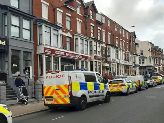 A toddler is in a serious condition after falling from the window of a hotel in Blackpool, police have said. Picture: SWNS