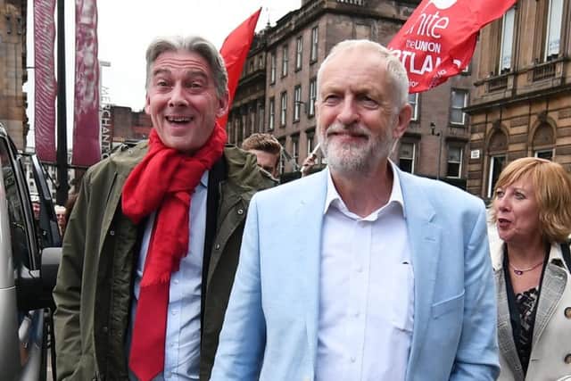 Labour leader Jeremy Corbyn in Glasgow. Picture: John Devlin
