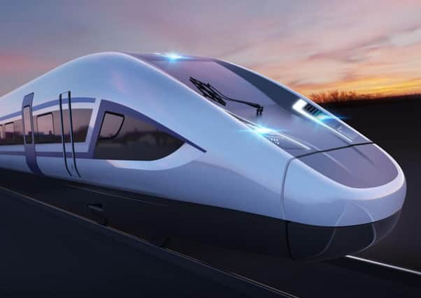 The proposed design of a HS2 train issued by Siemens
