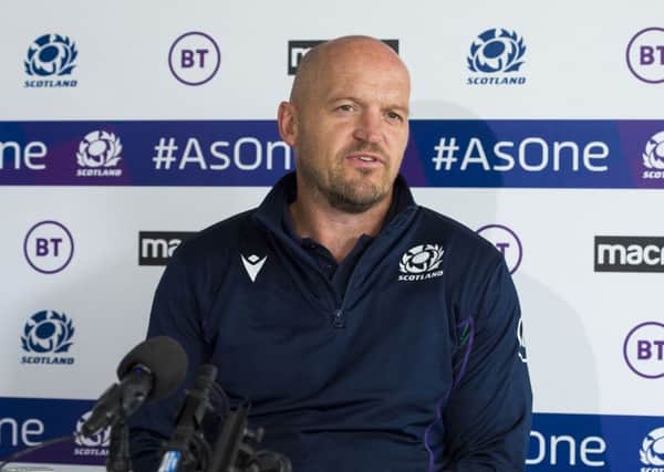 Scotland coach Gregor Townsend announces his team to play France at BT Murrayfield. Picture: Mark Scates/SNS