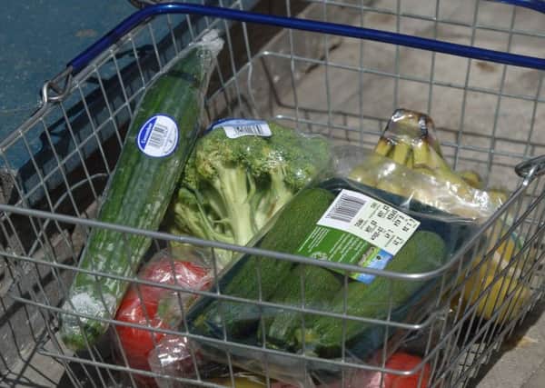 Packaged fruit and vegetables from Tesco Express