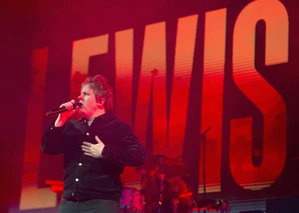 Scots pop star Lewis Capaldi performs in Princes Street Gardens. Picture: Neil Hanna