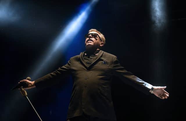 Suggs was in reminiscent mood at the Madness concert in Princes Street Gardens, Edinburgh. Picture:  Neil Hanna