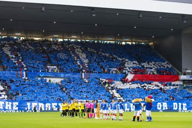 Rangers were found guilty by Uefa of sectarian chanting during the match against St Joseph's last month. Picture: SNS
