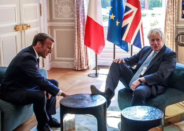 While the media focused on whether Johnson's foot on Macron's table was an insult or not, the futility of the Prime Minister's blustering diplomacy was obscured. Picture: Christophe Petit Tesson/Getty