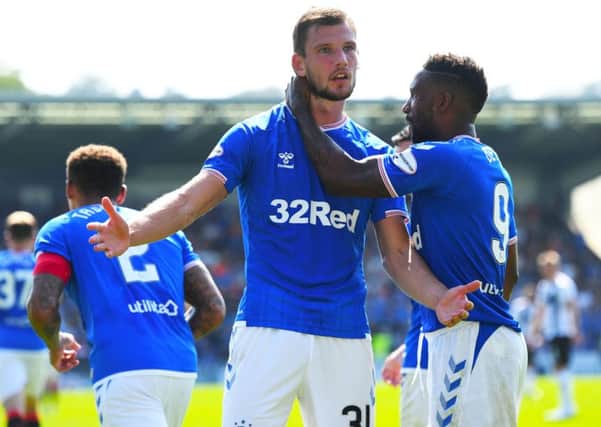 Borna Barisic celebrates after scoring to make it 1-0 against St Mirren. Picture: SNS