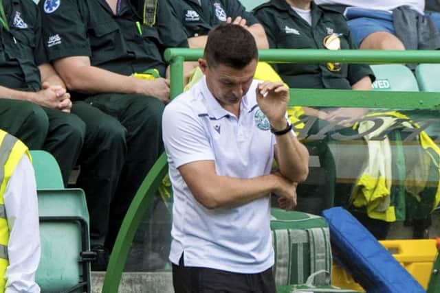 Hibernian manager Paul Heckingbottom during his side's 2-2 draw with St Johnstone. Picture: Alan Harvey/SNS