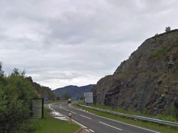 The incident happened at about 3pm on Sunday on the A830. Picture: Google Street View
