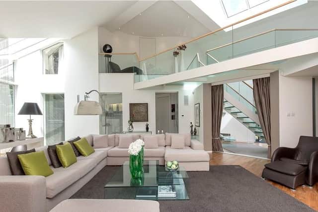 The open-plan living room.