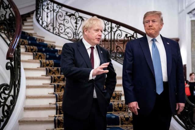 Boris Johnson with US president Donald Trump