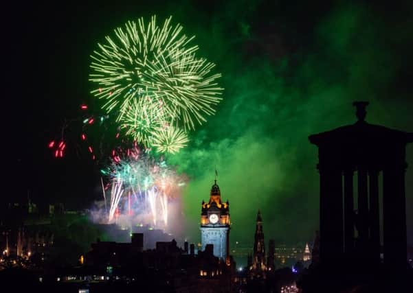 The Virgin Money Fireworks Concert, the final event of the 2019 Edinburgh International Festival, as seen from Calton Hill PIC: Ian Georgeson