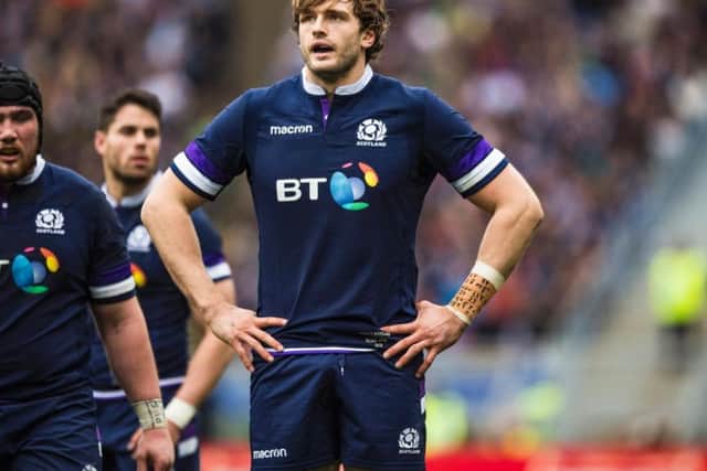 Richie Gray in action during the 2018 Six Nations