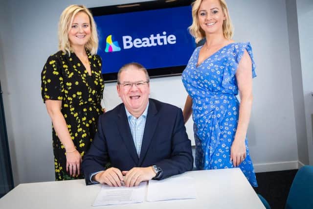 From left: Joanne Spence, David McCavery and Laurna Woods. Picture: Roddy Scott