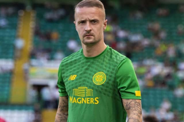Substitute Leigh Griffiths ahead of Celtic's game against Hearts. Picture: Ross Parker/SNS