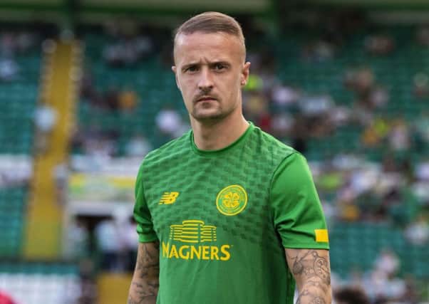 Substitute Leigh Griffiths ahead of Celtic's game against Hearts. Picture: Ross Parker/SNS