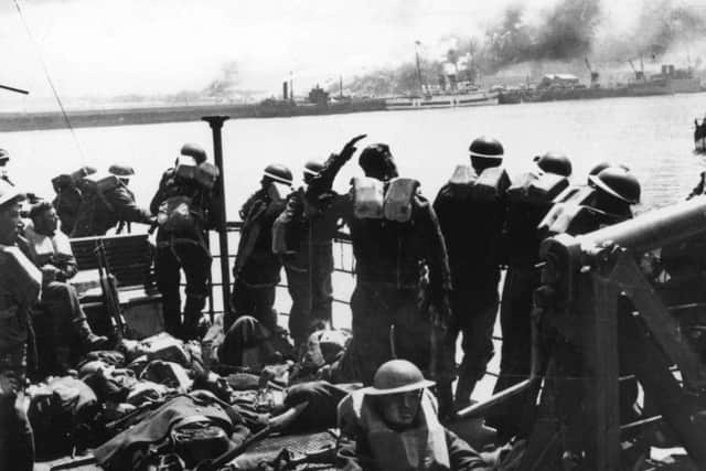British troops look back at the French coast from the deck of a steamer taking them back to England after the evacuation of Dunkirk. Rabid Brexiteers are fond of evoking the Dunkirk spirit. Picture: Keystone/Hulton Archive/Getty Images