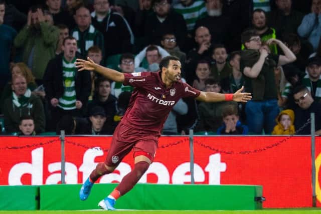 Billel Omrani scored twice against Celtic for Cluj to knock the Parkhead side out of the Champions League qualifiers. Picture: SNS