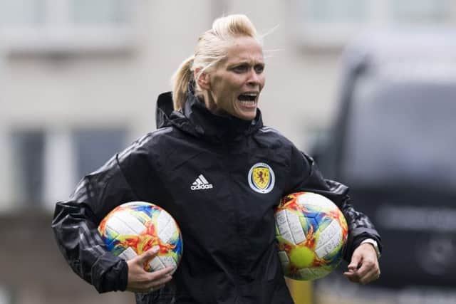 Scotland head coach Shelley Kerr reports that her squad is in good spirits ahead of their Euro qualifier against Cyprus tonight. Picture: SNS.