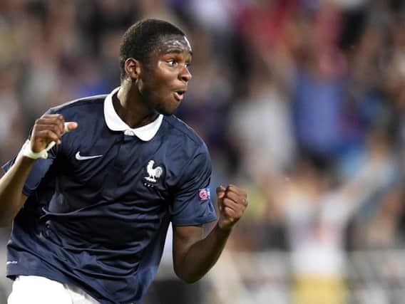 Odsonne Edouard celebrates a goal for France's Under-17 side