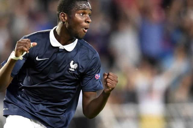 Odsonne Edouard celebrates a goal for France's Under-17 side