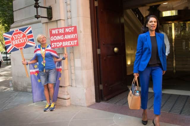 Anti Brexit campaigner Gina Miller leaves Millbank in Westminster, London. Picture: Stefan Rousseau/PA Wire