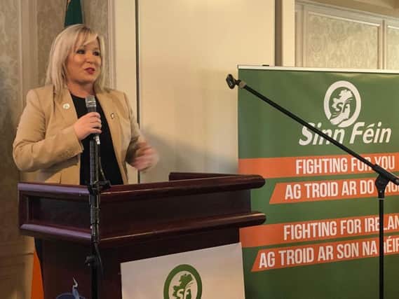 Sinn Fein leader Michelle O'Neill.
