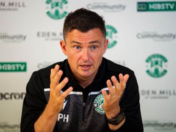 Hibs boss Paul Heckingbottom is looking to recruit. Picture: SNS