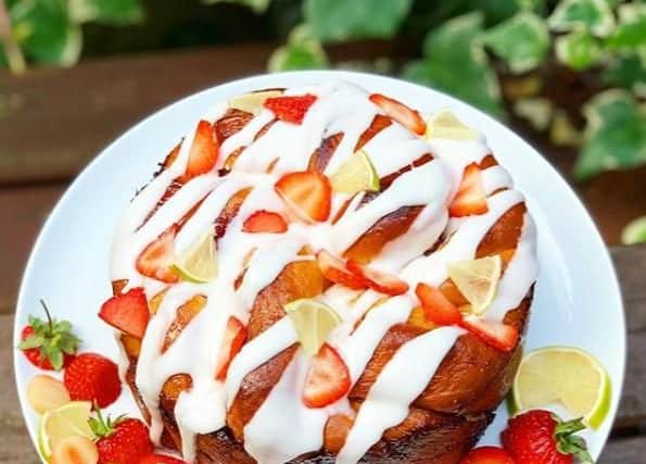 Michael posted his strawberry and lime brioche twist on Instagram. (Picture: Michael Chakraverty)