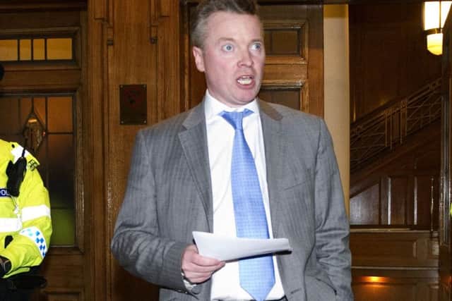Craig Whyte makes a statement on the steps of Ibrox as Rangers revealed they were going into administration. Picture: Craig Watson/SNS