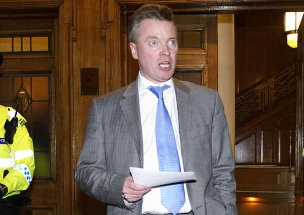 Craig Whyte makes a statement on the steps of Ibrox as Rangers revealed they were going into administration. Picture: Craig Watson/SNS