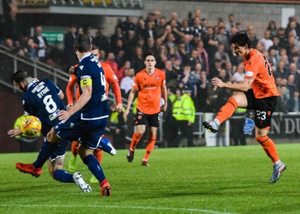 Ian Harkes got Dundee United's fifth goal just after half-time. Picture: Ross Parker/SNS