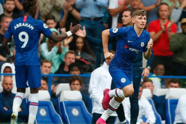 Billy Gilmour comes on for his Chelsea debut. Picture: Getty Images