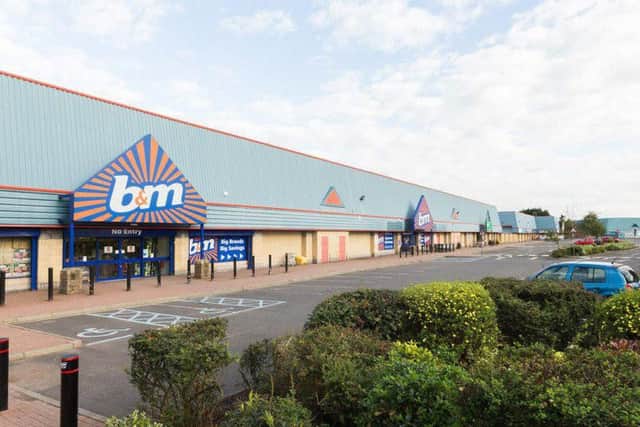 St Catherine's Retail Park where the fire burned through a Pets at Home store and part of the B&M building.