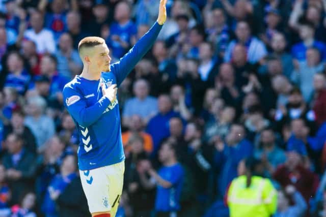 Ryan Kent in action for Rangers against Celtic last season