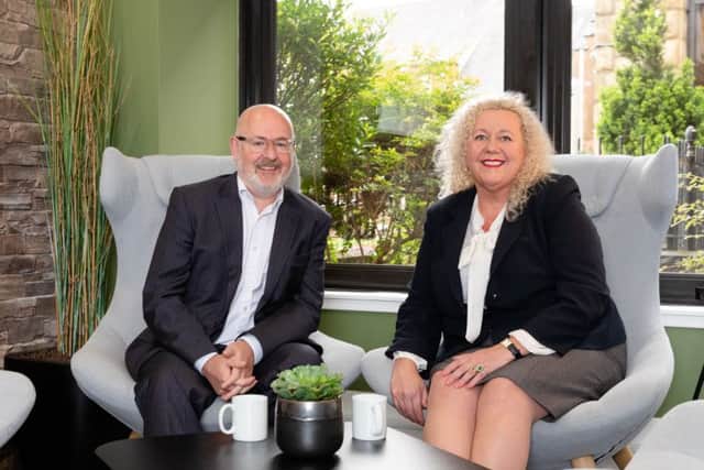 Friends Legal managing partner Tony OMalley with Val Roberts, head of office at the firms Edinburgh branch. Picture: Contributed