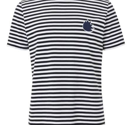 Leaf Logo Stripe Organic Cotton T-Shirt, £50, It's All Good Folk