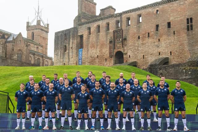 The 31-man Scotland squad is unveiled at Linlithgow Palace