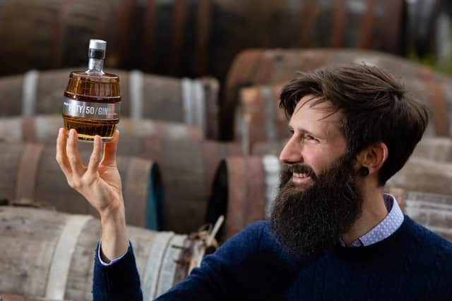 Iain MacDuff, who developed the gin, said it was 'logical to mature the gin in casks here in Scotland'. Picture: Martin Shields.