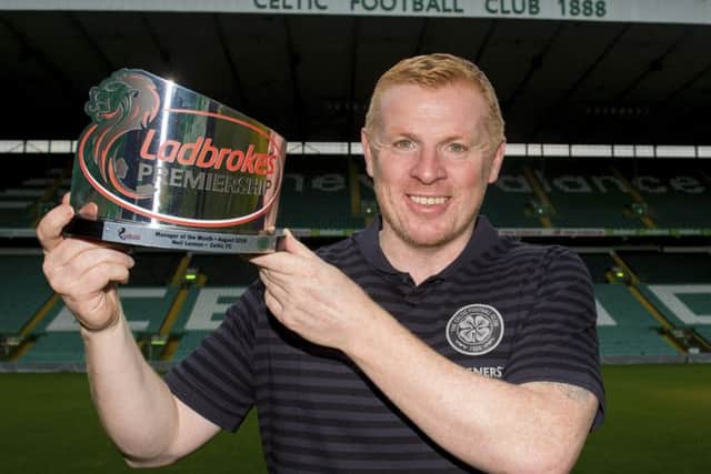 Celtics Neil Lennon, named Premiership Manager of the Month, says you should never get comfortable in the role at Parkhead. Picture: SNS.