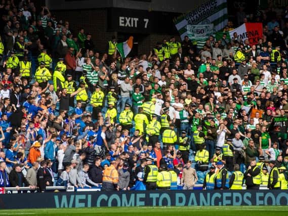Rangers and Celtic fans during Sunday's Old Firm clash.