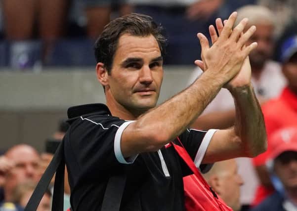 Roger Federer bids farewell to the US Open after losing to Grigor Dimitrov. Picture: Dominick Reuter/AFP/Getty Images